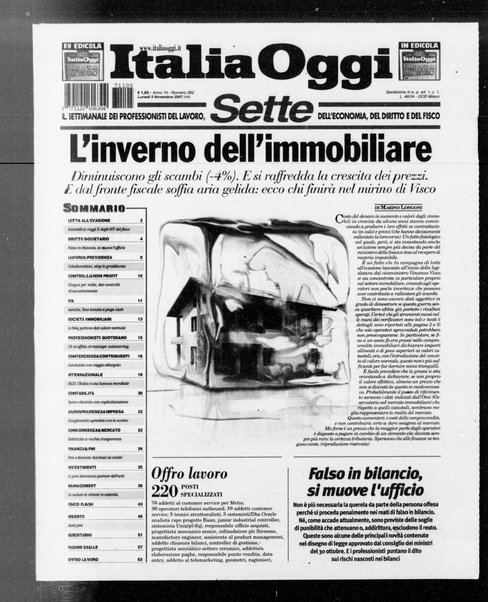 Italia oggi : quotidiano di economia finanza e politica